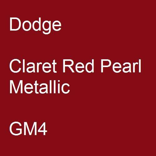 Dodge, Claret Red Pearl Metallic, GM4.